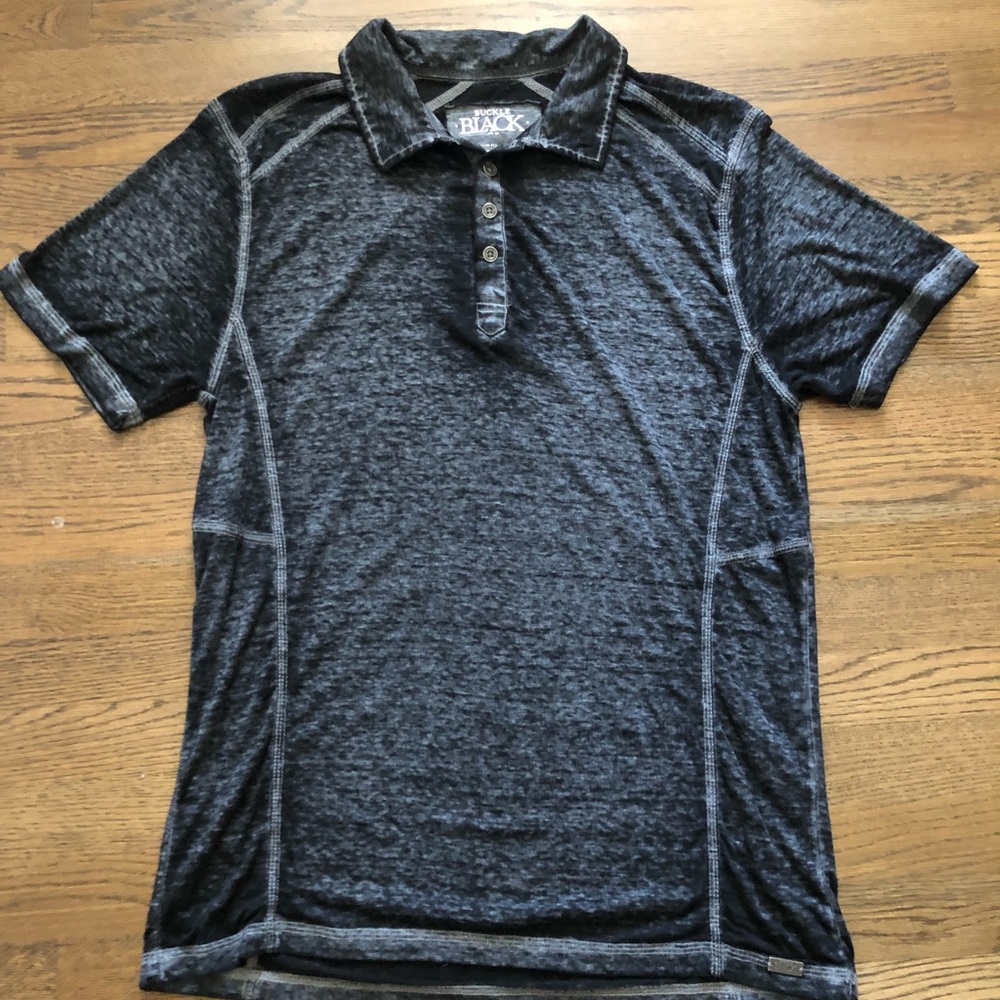 Buckle Black Slim Fit Polo